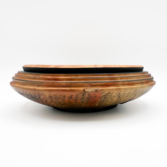 Tasmanian Turned Wood Bowl Ancient Huan Pine Birds Eye The Mobile Prickle Farm - Picture 9 of 13
